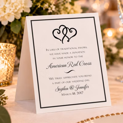 Tented Donation Card